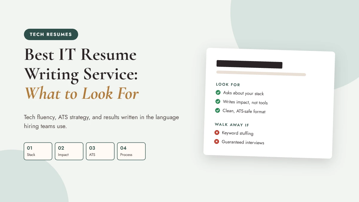 Best IT resume writing service checklist for tech professionals