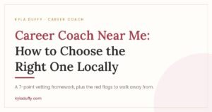 Career coach near me: how to choose the right career coach locally