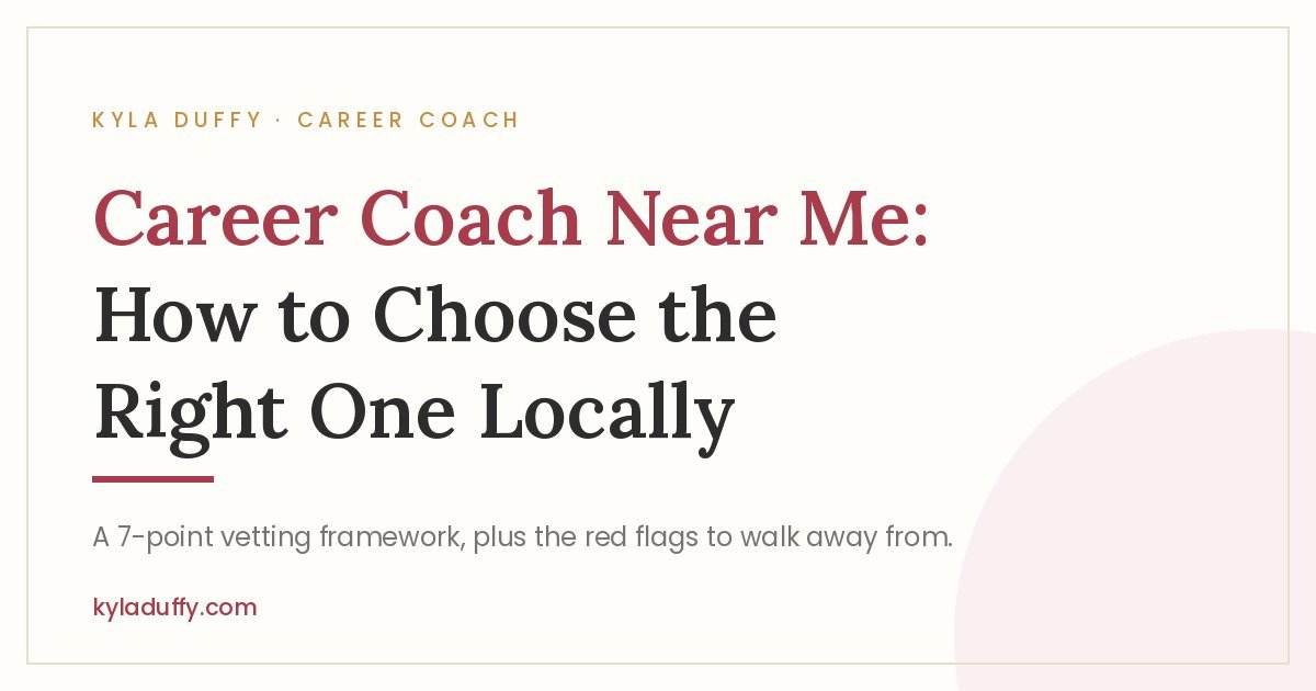 Career coach near me: how to choose the right career coach locally