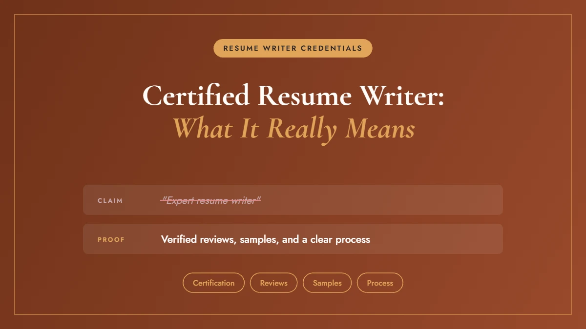 Certified professional resume writer guide to certifications and track record