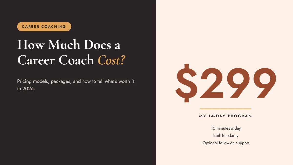 How much does a career coach cost price guide with pricing models and packages