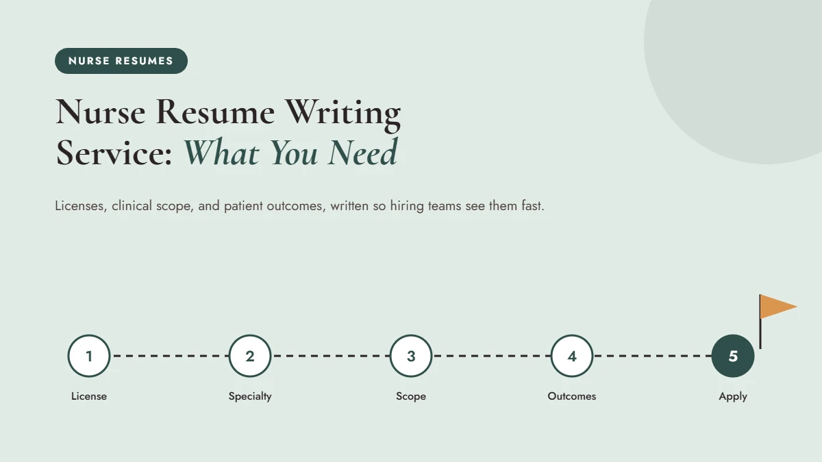 Nurse resume writing service guide for healthcare professionals