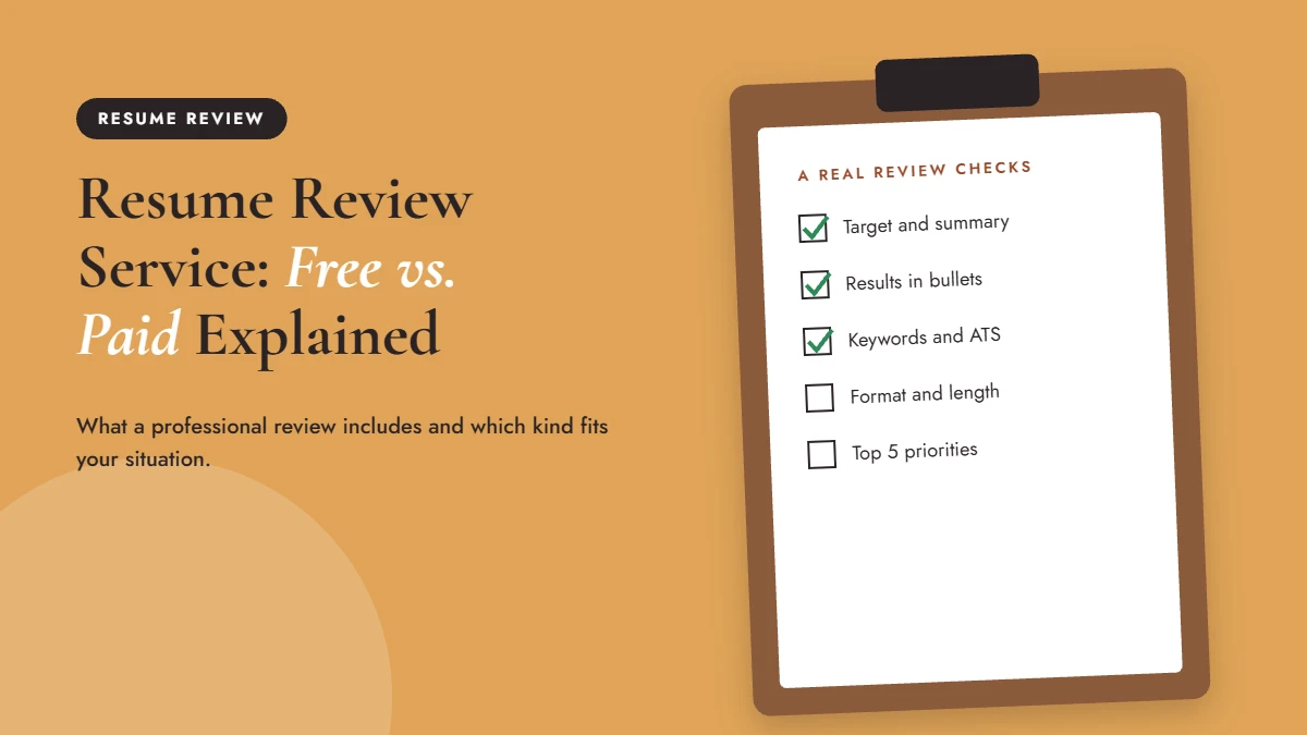 Resume review service comparison of free and paid professional resume reviews