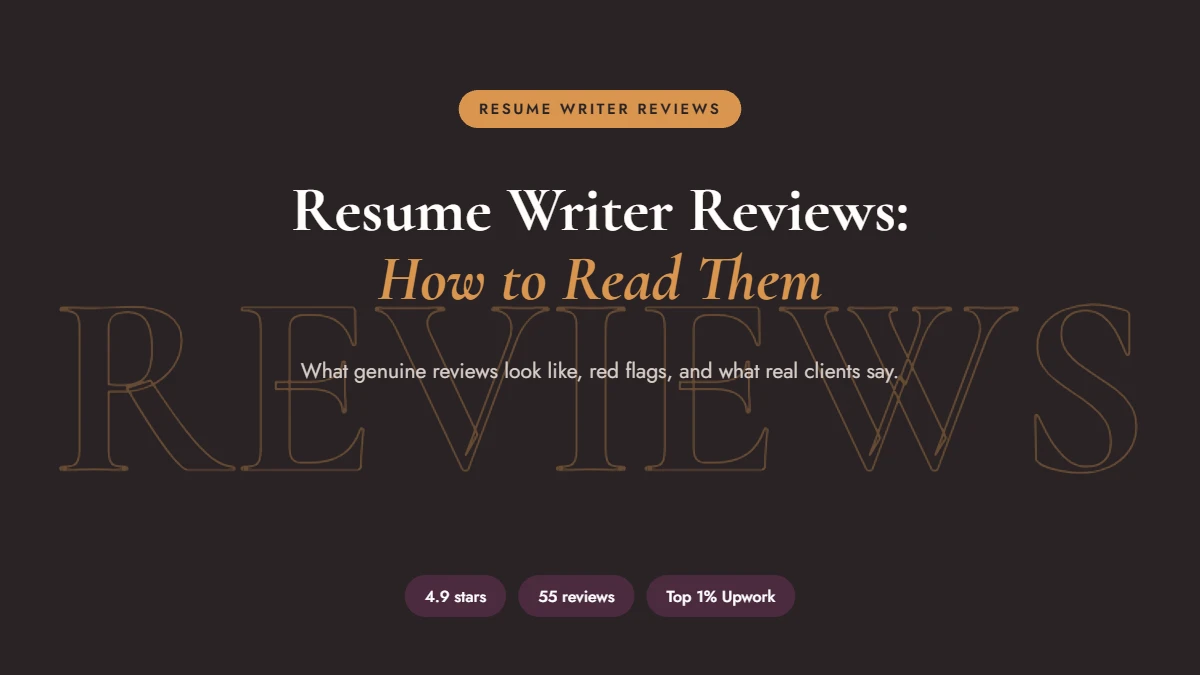 Resume writer reviews guide with how to spot genuine client reviews
